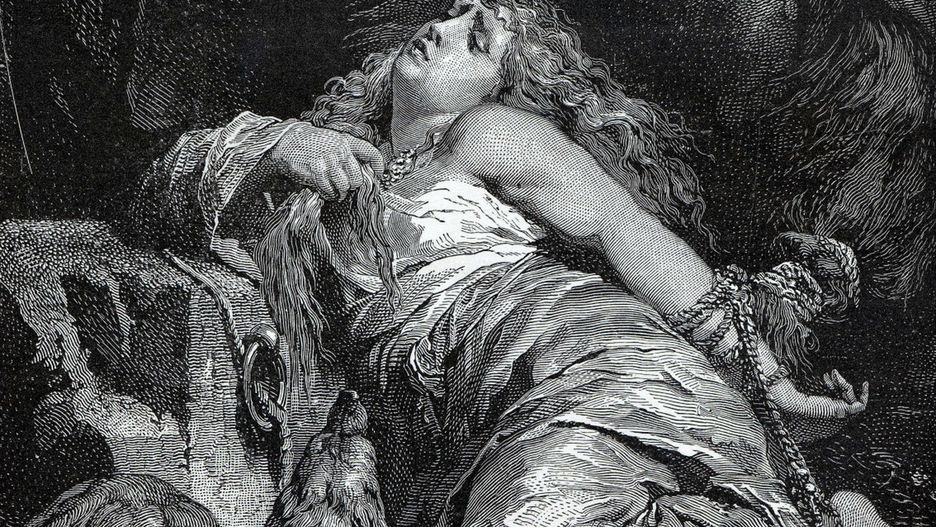 "Śmierć Brunhildy", (Brunehaut), 1882 r.