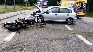 Połaniec: Zmarł motocyklista ranny w wypadku na DK79. Reanimacja nie odniosła skutku