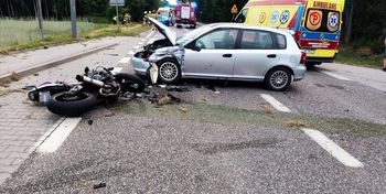 Połaniec: Zmarł motocyklista ranny w wypadku na DK79. Reanimacja nie odniosła skutku