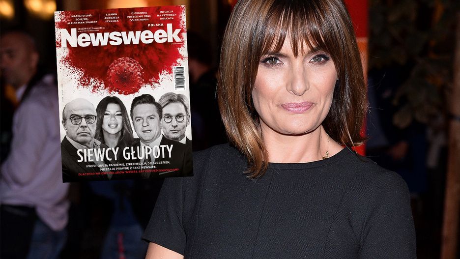 Dorota Gawryluk i okładka "Newsweeka"