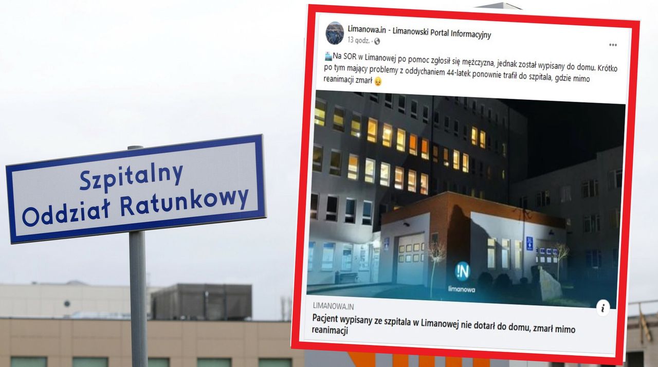 44-latek wypisany z SOR-u. Chwilę później zmarł