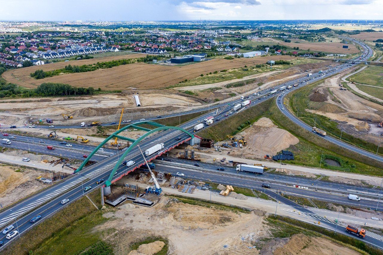 Tak zmieniał się węzeł drogowy Gdańsk-Południe