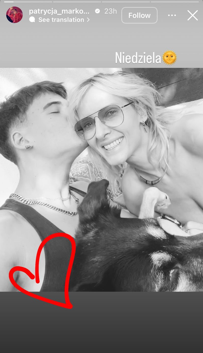 Patrycja Markowska z synem