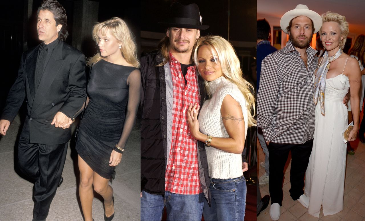 Pamela Anderson i jej byli mężowie: Jon Peters, Kid Rock i Rick Salomon