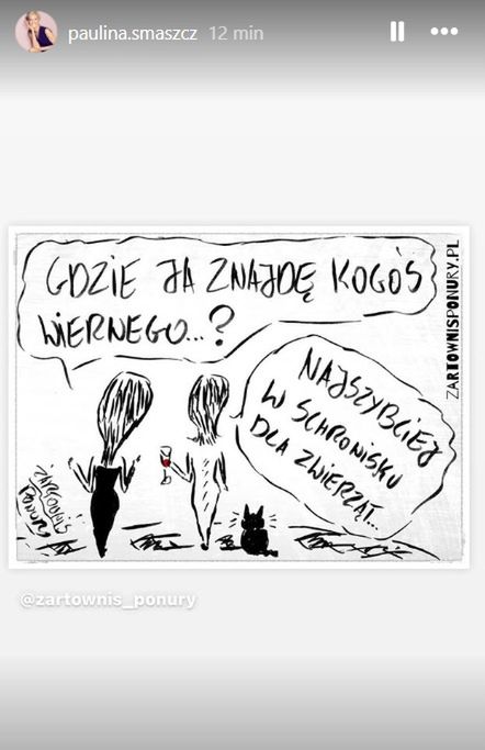 Wpis Pauliny Smaszcz na Instagramie