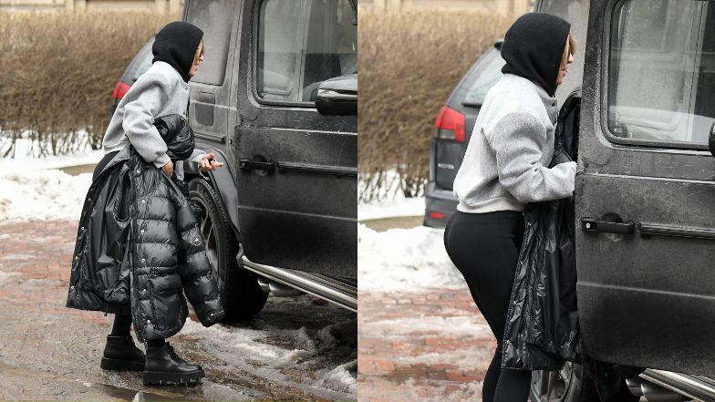 Ewa Chodakowska przemierza Warszawę z markową torebką