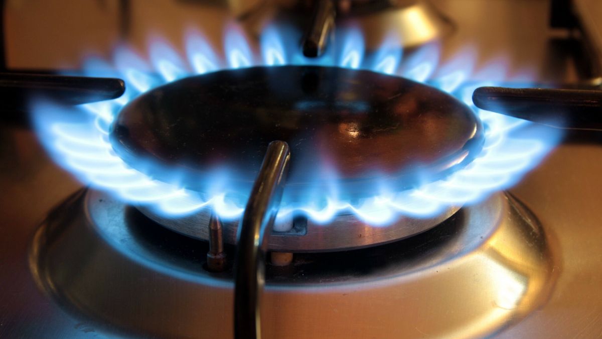 IMAGO STOCKFlamme eines eingeschalteten Gasherd s    Flame a switched Gas stove Simago stock&people