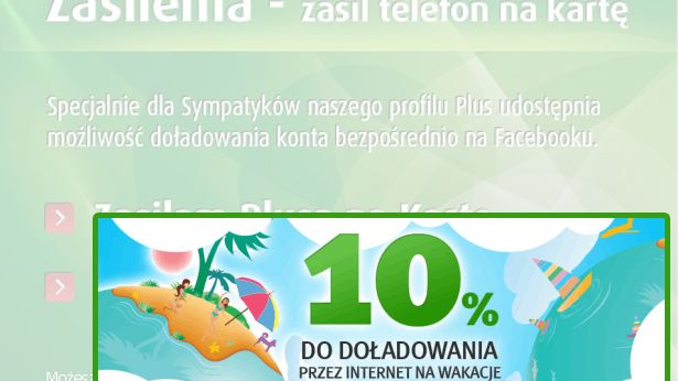 Plus: 10% więcej w Mixie przy doładowaniu przez Internet 1