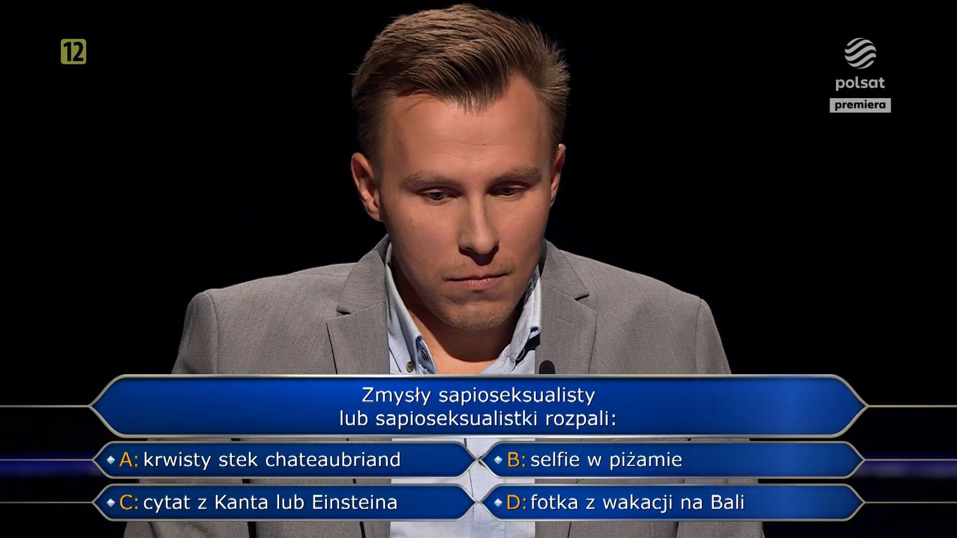 Bartosz wygrywa w "Milionerach". Znacie odpowiedź na pytanie?