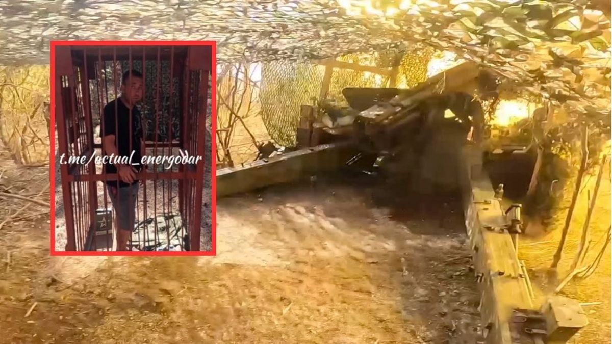 Rosjanie uwięzili swojego żołnierza w klatce