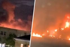 Nocne eksplozje w Rosji. Kule ognia nad lotniskiem w Pskowie