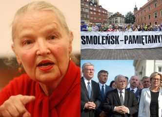 Jadwiga Staniszkis atakuje opozycję: "Kontrmiesięcznice to BRAK SZACUNKU dla żałoby osób, które straciły bliskich i przyjaciół!"