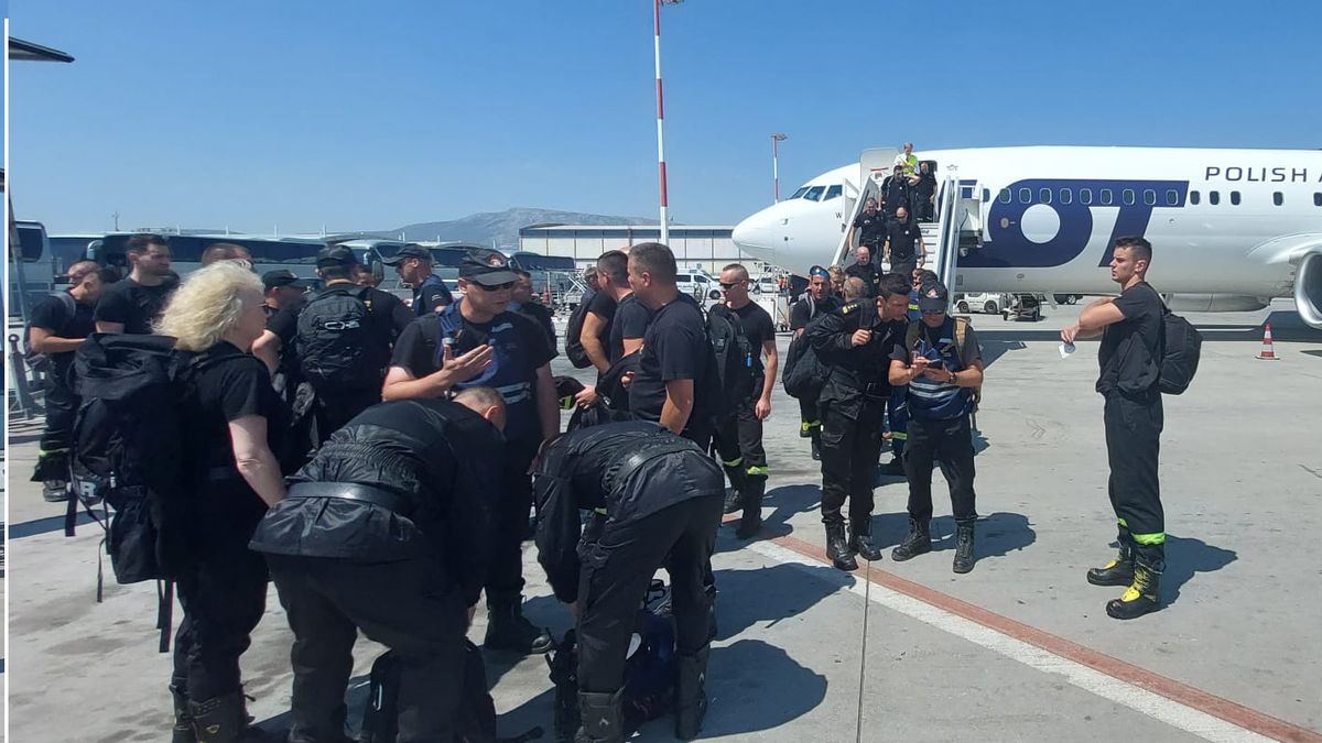 Polscy strażacy w Grecji 