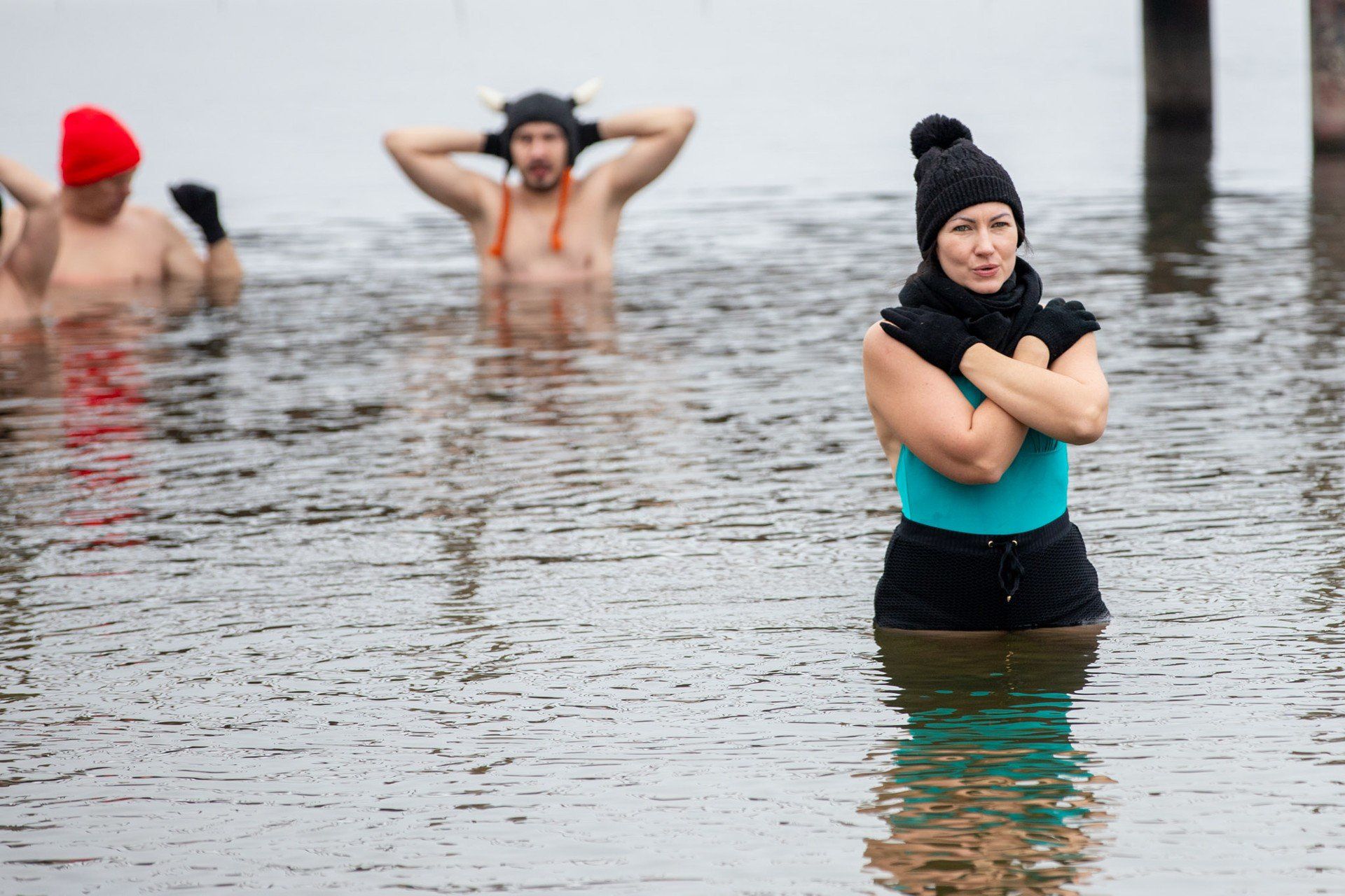 Morsy z Zalesia na niedzielnym morsowaniu
