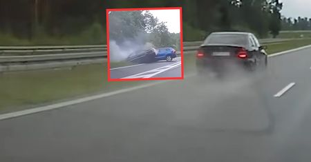 Pędził ponad 200 km/h. Jest nagranie z czołowego zdarzenia na DK46
