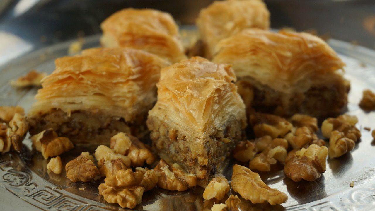 Walnuts are perfect for baklava.