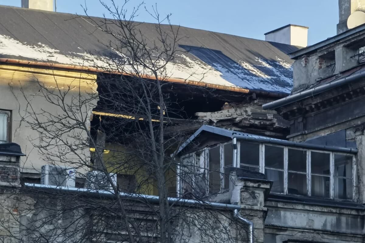 Zawalił się kolejny fragment kamienicy przy ul. Bernardyńskiej w Lublinie