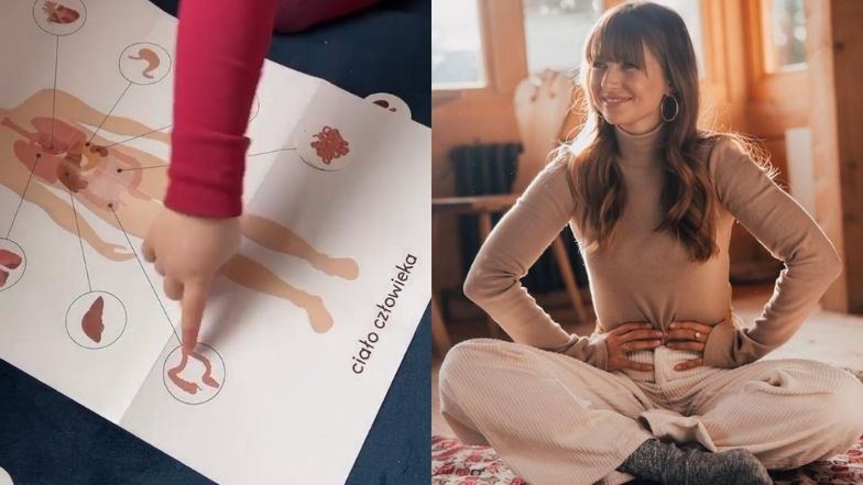 Anna Lewandowska uczy Klarę anatomii