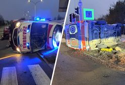 Uderzył w karetkę na sygnale. Cztery osoby w szpitalu