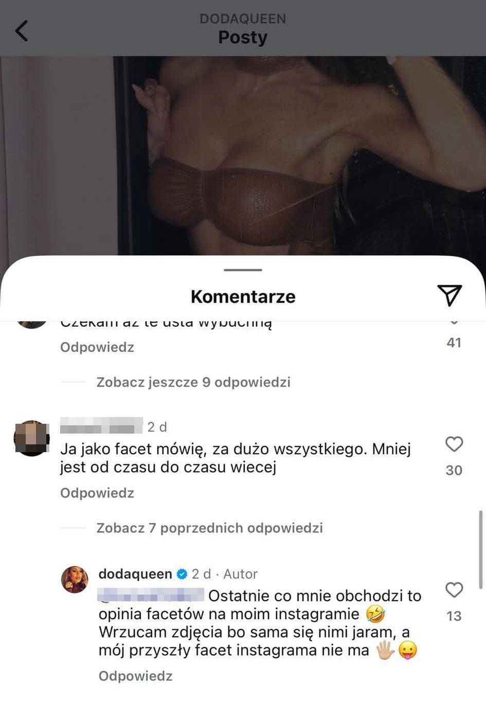Doda odpowiedziała na uwagę internauty. Zrobiła to w swoim stylu