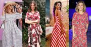 Jakie sukienki midi w stylu retro noszą gwiazdy?