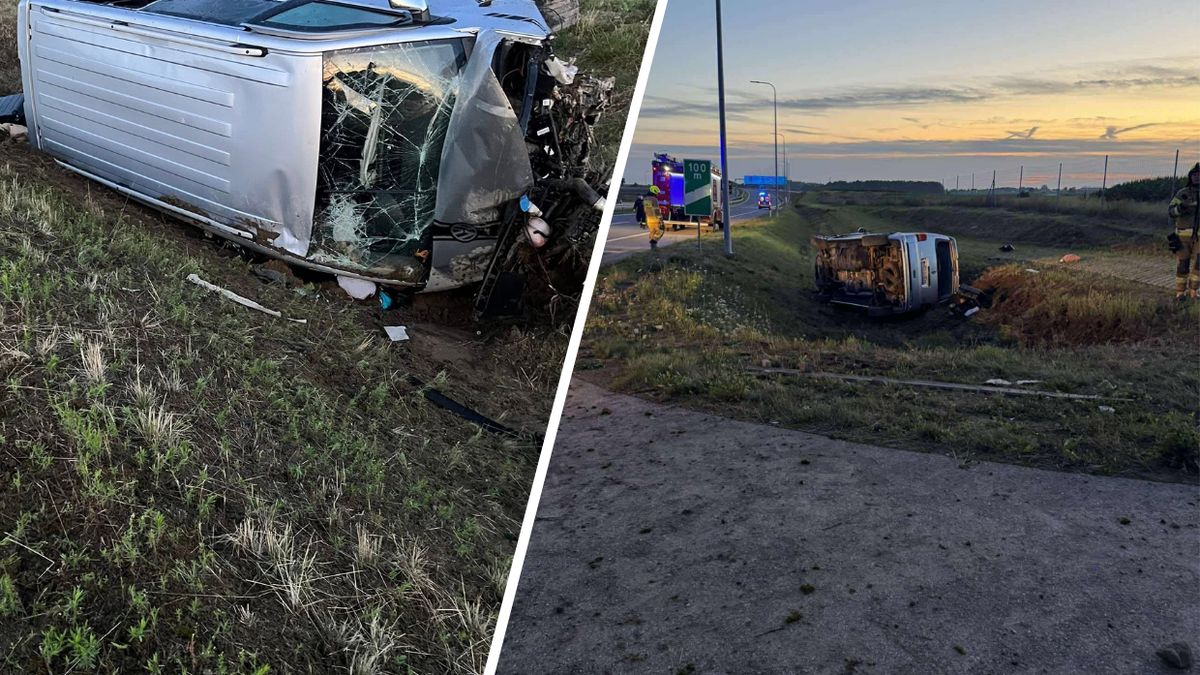 Bus z dziećmi wypadł z drogi