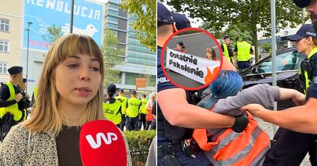 Blokada centrum Warszawy. Aktywiści z Ostatniego Pokolenia przykleili się do jezdni