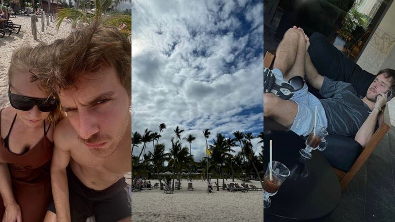 Maciej Musiał wybrał się na wakacje z mamą