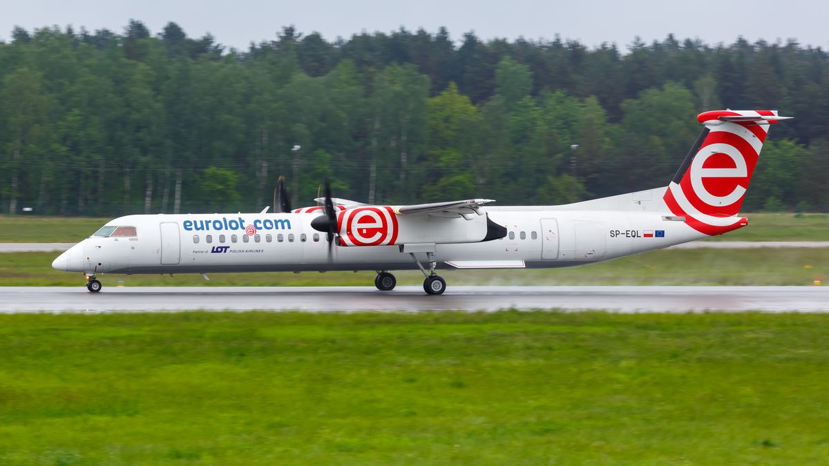 Bombardier Q400 o rejestracji SP-EQL był jedną z maszyn, które LOT otrzymał "w spadku" po przewoźniku Eurolot