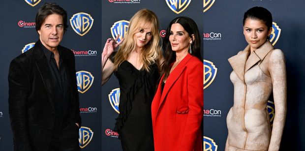 Gwiazdy w Las Vegas: Zendaya przebrana za rzeźbę, Nicole Kidman u boku dawno niewidzianej Sandry Bullock i... Tom Cruise. Fajna ekipa? (ZDJĘCIA)