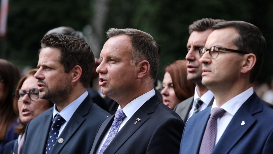 Rafał Trzaskowski, Andrzej Duda i Mateusz Morawiecki