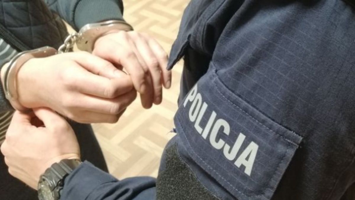 Jeden z zatrzymanych przypadkowo nabił się na metalową część płotu 