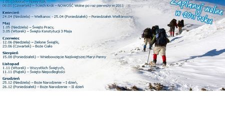 Mniej wolnego w przyszłym roku. Zaplanuj sobie długie weekendy