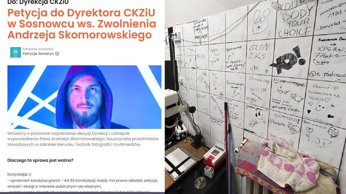 Andrzej Skomorowski został zwolniony z CKZiU w Sosnowcu. Uczniowie twierdzą, że bezprawnie