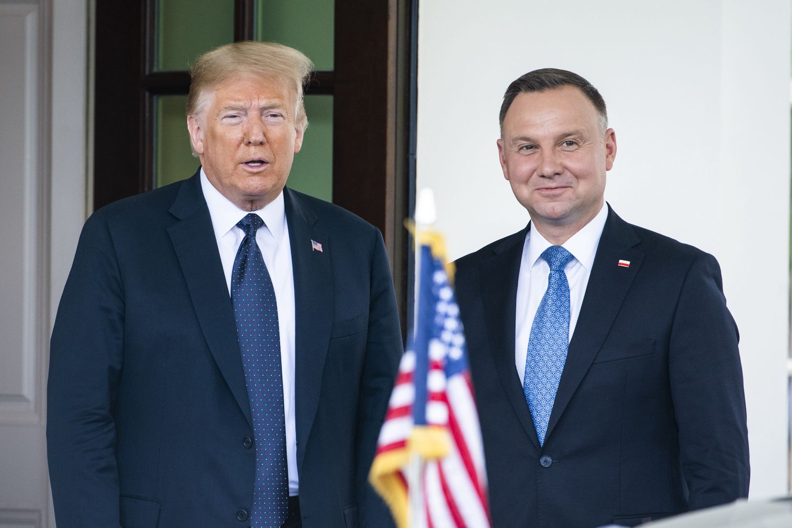 Donald Trump rozmawiał z Andrzejem Dudą o chipach. Zdj. z 2020 r