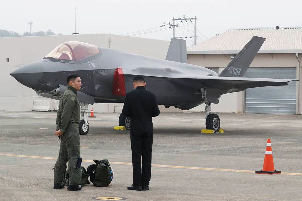 F-35A at the air force base in Daegu