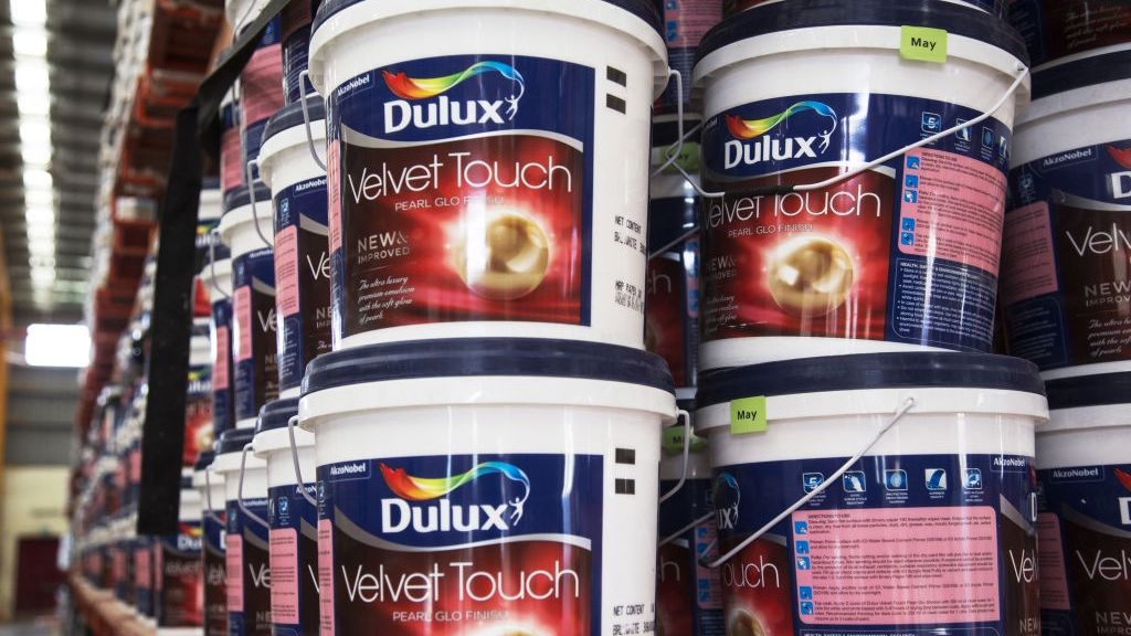 Akzo Nobel In Merger Talks
FILE: Buckets of Dulux branded 'Velvet Touch' paint sit on shelves inside a warehouse at an Akzo Nobel India Ltd. factory in Gwalior, Madhya Pradesh, India, on Thursday, June 1, 2017. Akzo Nobel NV is considering a merger with U.S. rival Axalta Coating Systems Ltd. in a bid to keep the embattled Dutch paintmaker independent and create a transatlantic specialty coatings giant. Our editors select the best archive images of the Dutch paintmaker. Photographer: Udit Kulshrestha/Bloomberg via Getty Images
Bloomberg
Plant, South Asian, Industrial, Paint Tubs, Manufacturing, Logo, Paint, Factory, Tubs of Paint, Tubs, Paint Buckets, paint2017 bloombergcurated