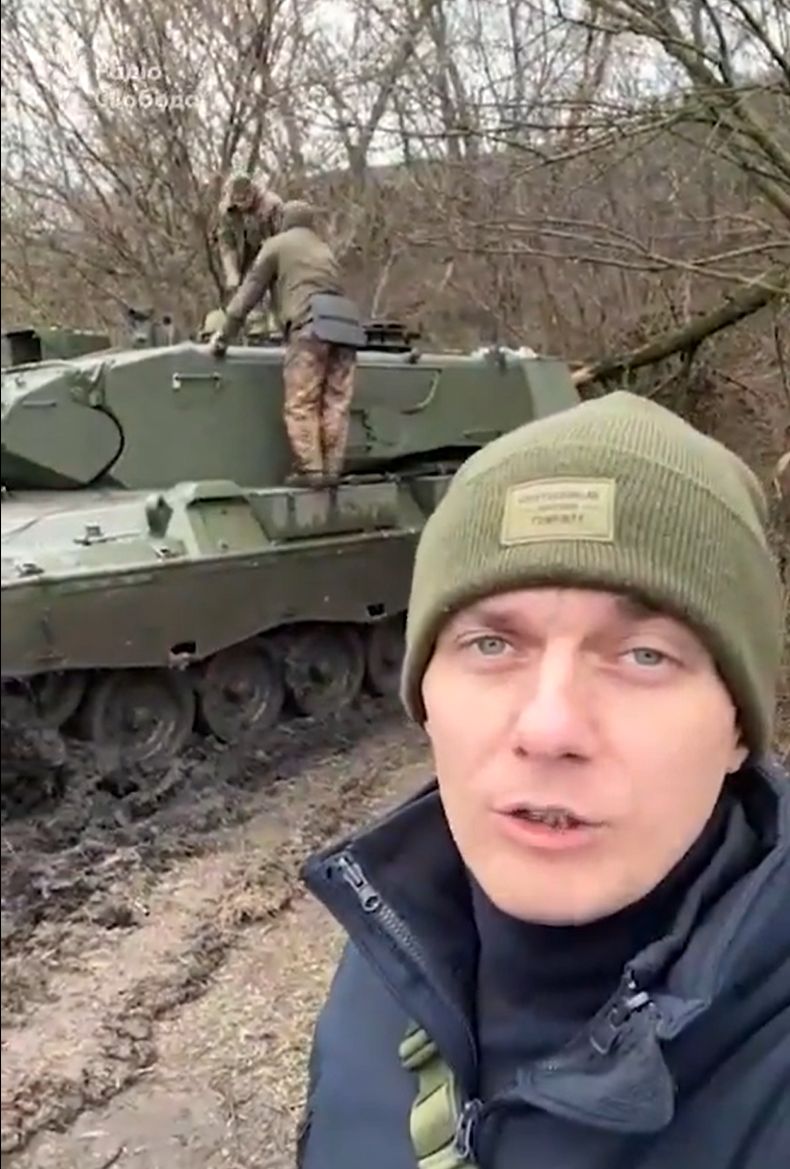 Ukraińska załoga o czołgu Leopard 1A5DK.