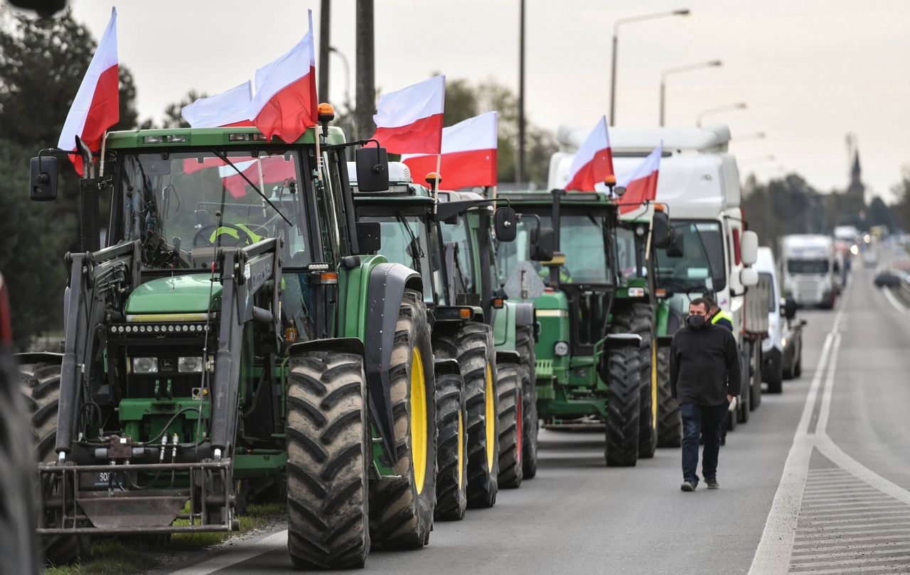 Warszawa. Protest rolników. Traktory blokowały stołeczne ulice