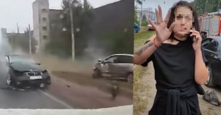Horror w Lipiecku. Tańczyła na tle wypadku, który spowodowała