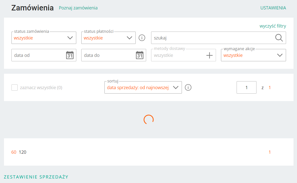 Na Allegro nie da się załadować listy zamówień od kupujących, fot. Oskar Ziomek.