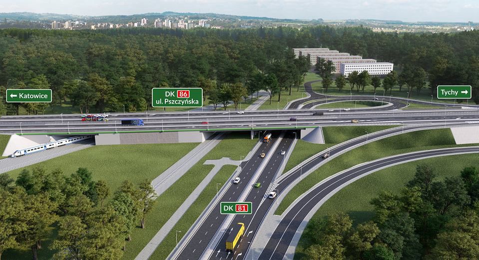 Udogodnienia na węźle dróg krajowych 81 i 86 w Katowicach zostaną wprowadzone we wtorek.