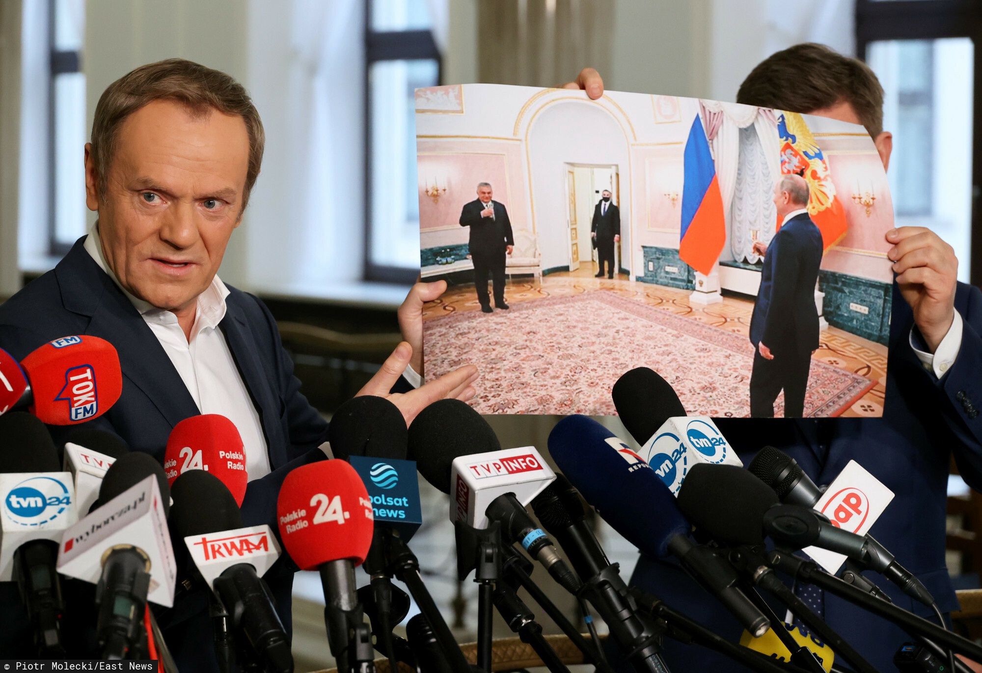 Donald Tusk na konferencji