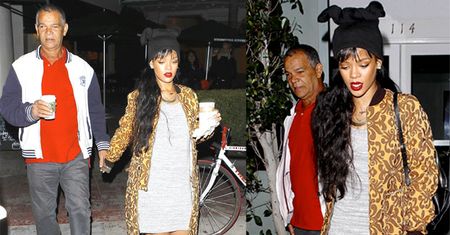 Rihanna z OJCEM na obiedzie! (ZDJĘCIA)
