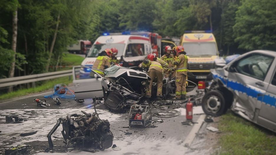 Wypadek na drodze krajowej nr 59 z Giżycka do Wilkasów