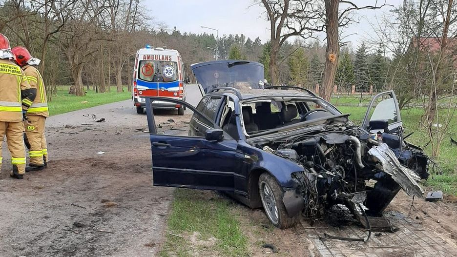 Lubelskie. Pijany 20-latek uderzył w drzewo