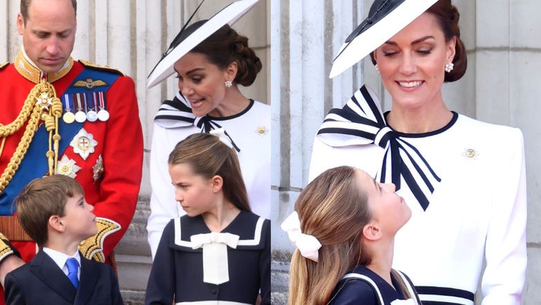 Duchess Kate with children at Trooping the Colour