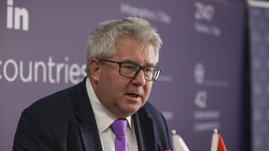 ANTALYA, TURKIYE - MARCH 12: Ryszard Czarnecki, head of EU Turkiye Friendship Group, speaks during an exclusive interview on the sidelines of the Antalya Diplomacy Forum at Nest Congress Center in Antalya, Turkiye on March 12, 2022. (Photo by Muhammed Selim Korkutata/Anadolu Agency via Getty Images)