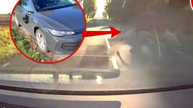 Kierowca jechał pod słońce, gdy na drogę wbiegł łoś