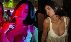 Kylie Jenner wypina imponujący biust na Coachelli. Fajnie się bawi? (ZDJĘCIA)